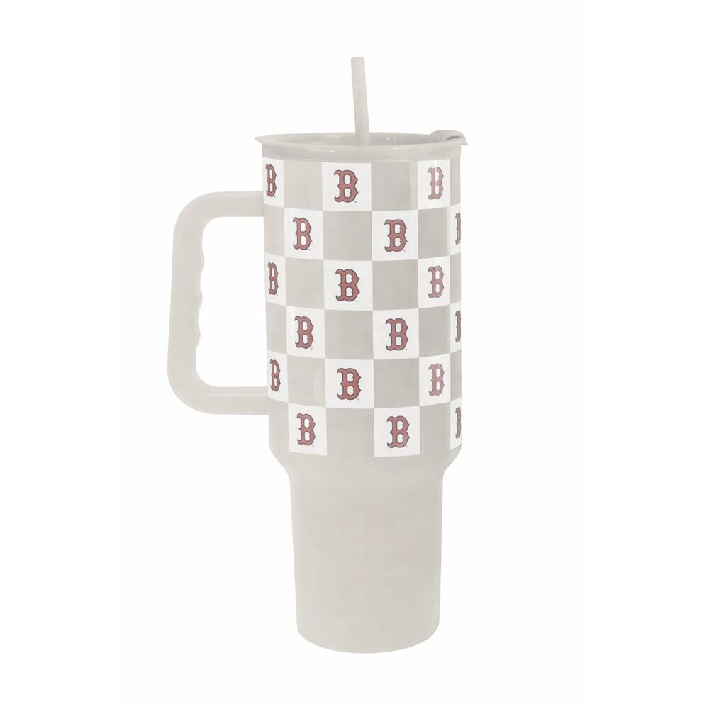 NEW Boston Red Sox 40oz Tumbler Cup Straw Handle Insulated MLB Game Day Gift